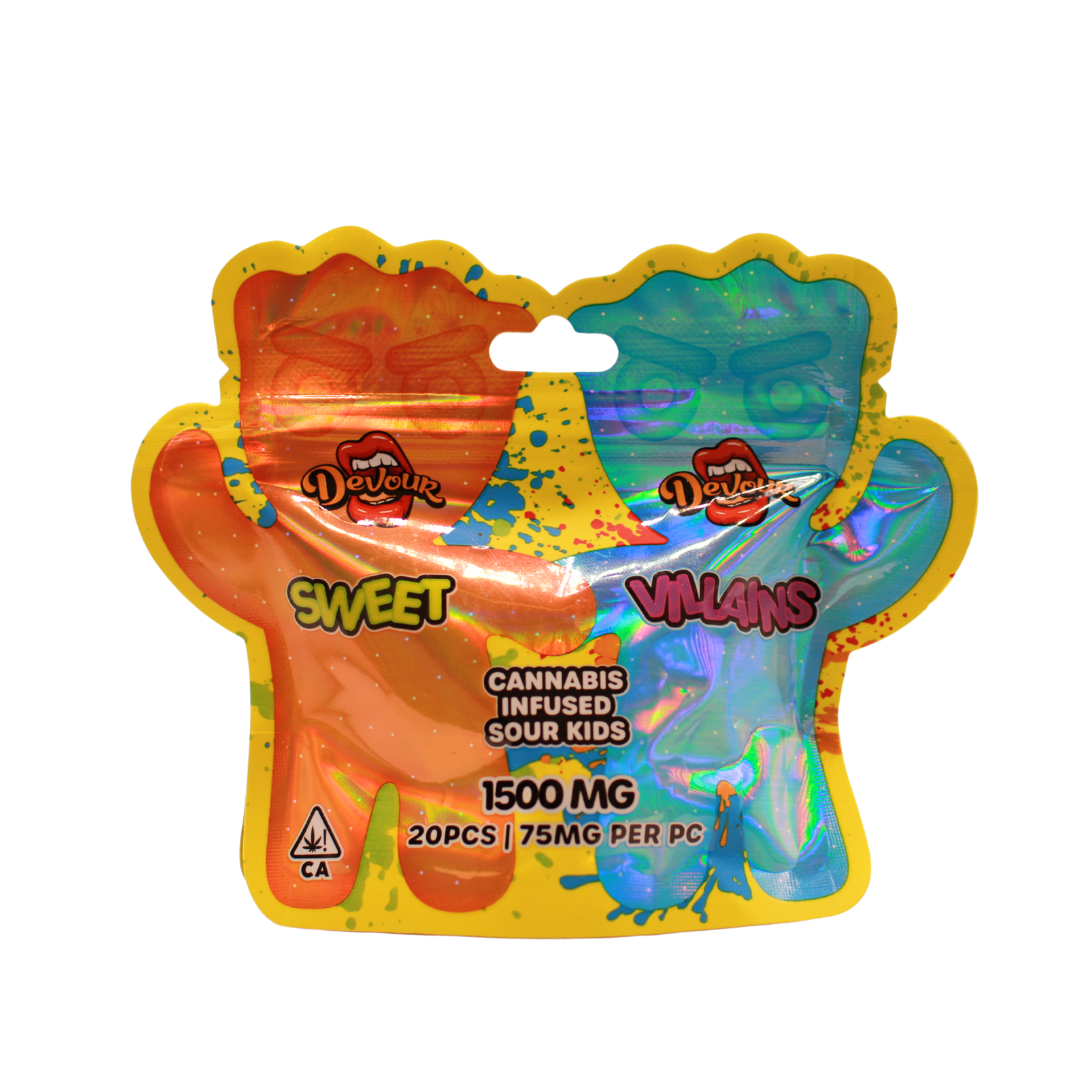 Devour Sweet Villains Edible Gummies - Sour Kids 1500mg