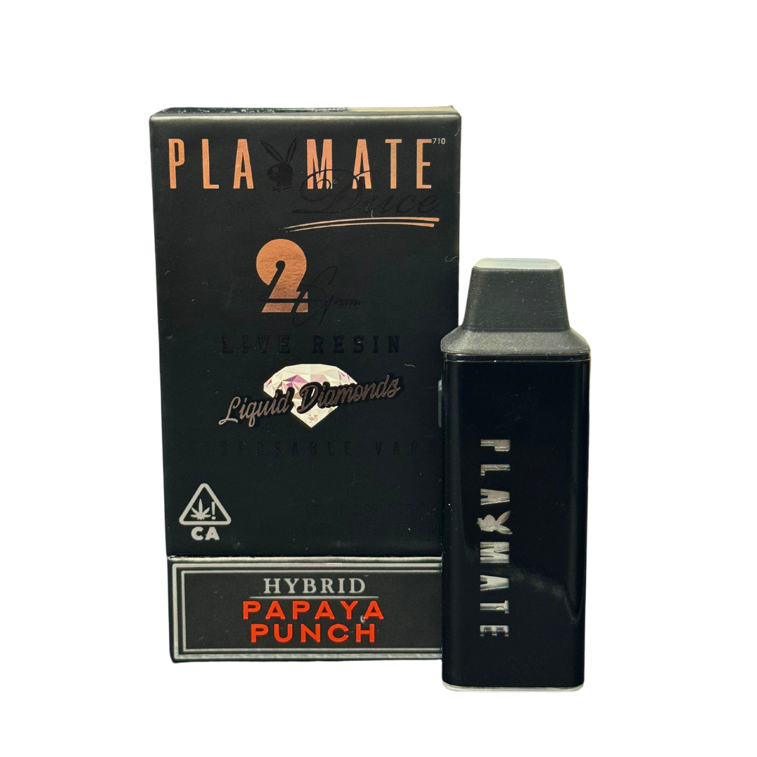 Playmate 2g Live Resin Liquid Diamond Disposable - Papaya Punch (Hybrid)
