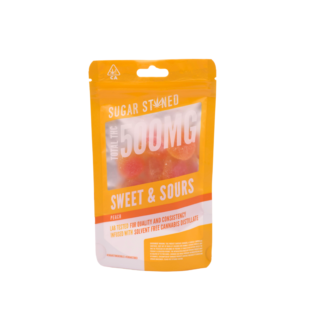 Sugar Stoned Sweet & Sours Peach 500mg