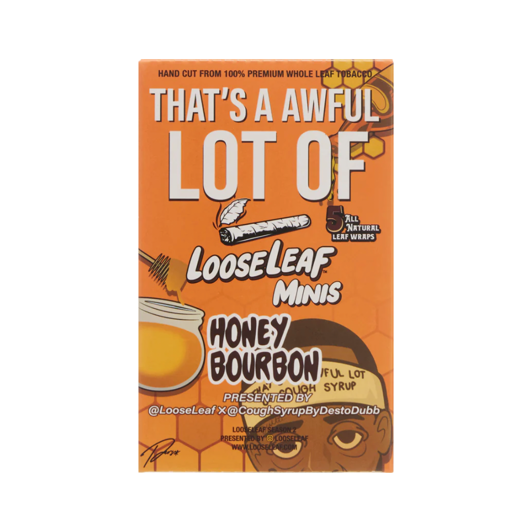 LooseLeaf Natural Leaf Wraps Desto Dubb Honey Bourbon - 5-Pack